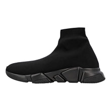 Laganis Men's Athletic Walking Shoes Breathable Socks High Top Sneakers Lightweight Knit Running Shoes Fashion Gym Sports Shoes All Black 10 US