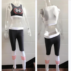 Women 2pcs Yoga Set Tracksuit Workout Clothing