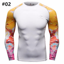 12 Styles Mens Fitness Jogging Skins Tights T-shirt Casual Elastic Quick Drying Long-Sleevet-shirts