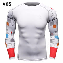12 Styles Mens Fitness Jogging Skins Tights T-shirt Casual Elastic Quick Drying Long-Sleevet-shirts