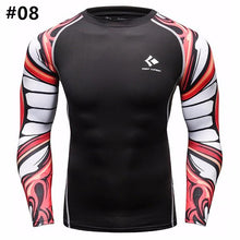 12 Styles Mens Fitness Jogging Skins Tights T-shirt Casual Elastic Quick Drying Long-Sleevet-shirts
