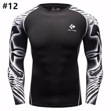 12 Styles Mens Fitness Jogging Skins Tights T-shirt Casual Elastic Quick Drying Long-Sleevet-shirts