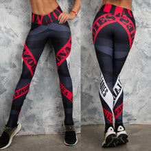 Women Stripes Leggings Printed High Waist Sports Tights Running Workout Female Gym Pants Capri Yoga Clothing Luminous