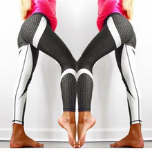 Women Stripes Leggings Printed High Waist Sports Tights Running Workout Female Gym Pants Capri Yoga Clothing Luminous